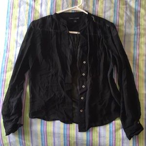 Semi-sheer chiffon blouse